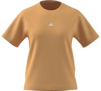 adidas Donna Essentials Small Logo Cotton T-Shirt, Semi Ice Tangerine/White, S