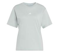 adidas Donna Essentials Small Logo Cotton T-Shirt, Wonder Sage/White, S