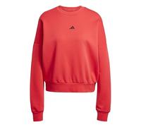 Adidas Donna Essentials Small Logo Feel Cozy Relaxed FIT Sweatshirt, Pure Ruby/Black, L