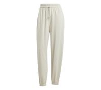 adidas Mujer Essentials Small Logo French Terry Cuffed Pants, Wonder Alumina/White, M