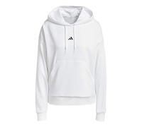 adidas Donna Essentials Small Logo French Terry Hoodie, White/Black, L