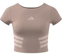 adidas Donna Future Icons Three Stripes Baby T-Shirt, Blush Pink, XS
