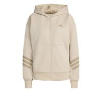 adidas Donna Future Icons Three Stripes Full Zip Hoodie, Crystal Linen, XS