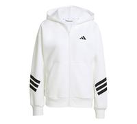 adidas Donna Future Icons Three Stripes Full Zip Hoodie, White, XS