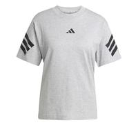 adidas Donna Future Icons Three Stripes T-Shirt, Medium Grey Heather, XL