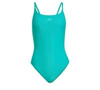 adidas Donna ICONISEA Ribbed Padded Thin Straps Swimsuit, Pure Teal, 44