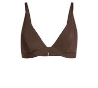 adidas Donna ICONISEA Ribbed Padded Triangle Bikini Top, Aurora Coffee, 32