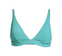 adidas Donna ICONISEA Ribbed Padded Triangle Bikini Top, Pure Teal, 34