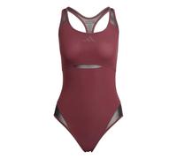 adidas Donna LANELUX Y-Back Mesh Swimsuit, Shadow Red, 42