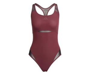 adidas Donna LANELUX Y-Back Mesh Swimsuit, Shadow Red, 42