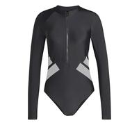 adidas Donna Logo Long Sleeve One-Piece Swimsuit, Black/White, 46