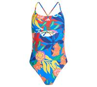 adidas Donna Mexicana Florals Tie-Back Swimsuit, Glory Blue/White, 40