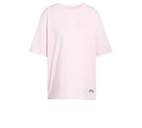 adidas Donna Mini Embroidery Oversized Graphic T-Shirt, Clear Pink/White, L
