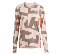 adidas Donna Multi Synthetic Base Layer Long Sleeve, Wonder Taupe, M