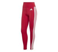 adidas Donna Optime Essentials 3 Stripes 7/8 Leggings, active maroon/white, XS