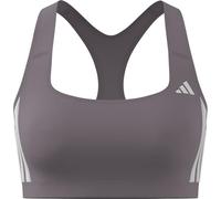 adidas Donna Optime Essentials Workout 3-Stripes Medium Support Bra, preloved Fig/White, S