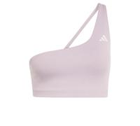 adidas Donna Optime Workout Rib One Shoulder Light Support Bra, preloved Fig, XS