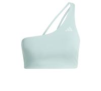 adidas Donna Optime Workout Rib One Shoulder Light Support Bra, Wonder Sage, L