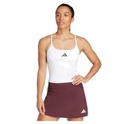 adidas Optime - Camiseta sin Mangas de Entrenamiento para Mujer con Brasier de Soporte Ligero Integrado, Talla L, Color Blanco