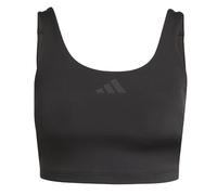 adidas Donna Optime Workout Twist Light Support Bra Tank, Black, XXS
