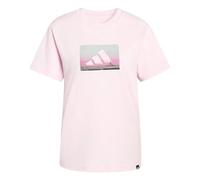 adidas Donna Outdoor Adventure Graphic Tshirt, Clear Pink, XS
