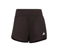 adidas Donna Pacer Essentials Knit High-Rise Shorts, Aurora Coffee/White, L Long