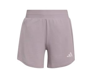adidas Donna Pacer Essentials Knit High-Rise Shorts, preloved Fig/White, XXS 3 Inch