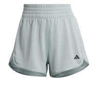 adidas Donna Pacer Essentials Knit High-Rise Shorts, Wonder Sage/White, XXS 3 Inch