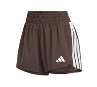 adidas Donna Pacer Workout Woven High Rise Shorts, Aurora Coffee/White, S 3 Inch