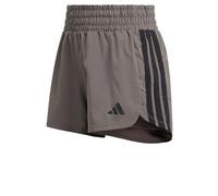 adidas Donna Pacer Workout Woven High Rise Shorts, Charcoal/Black, XL 5 Inch