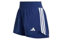 adidas Donna Pacer Workout Woven High Rise Shorts, Dark Blue/White, XXL 5 Inch
