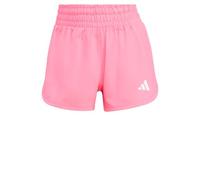 adidas Donna Pacer Workout Woven High Rise Shorts, Lucid Pink/White, L 5 Inch
