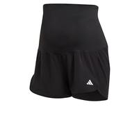 Adidas Donna Pacer Woven Stretch Training Maternity Shorts, Black/White, XS