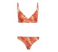 adidas Donna Padded Football-Inspired 2-Way Strap Triangle Bikini Set, Lucid Red, 46