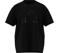 adidas Donna Power Essentials Workout Oversized Logo T-Shirt, Black, XS