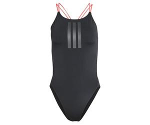 adidas Donna RIPSTREAM 3-Stripes Tie Back Swimsuit, Black, 42