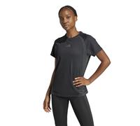 adidas Donna Seamless Knitted T-Shirt, Black/Grey Six, M