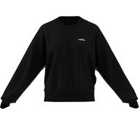 adidas Donna Seasonal Essentials Colorpop Sweatshirt with Embroidered Graphic, Black/Off White, S