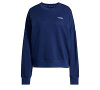 adidas Donna Seasonal Essentials Colorpop Sweatshirt with Embroidered Graphic, Dark Blue/White, XXL