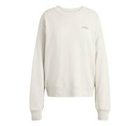 adidas Donna Seasonal Essentials Colorpop Sweatshirt with Embroidered Graphic, Wonder Alumina/Collegiate Green, M