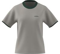 adidas Donna Seasonal Essentials Colorpop T-Shirt with Embroidered Graphic, Wonder Alumina/Collegiate Green, L