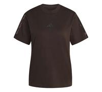 adidas Donna Seasonal Essentials Leopard Print T-Shirt with 3-Stripes, Aurora Coffee/Multicolor, XL