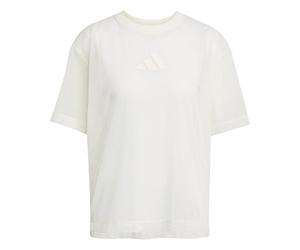 adidas Donna Soft Lux Mesh tee, Off White, XS