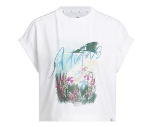 adidas Donna Summer Romance Graphic T-Shirt, White, XS