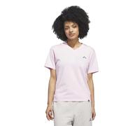 adidas Donna Summer Slide Graphic Vneck T-Shirt, Clear Pink, XS