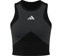 adidas Donna Techfit Workout Color Block Tank, Black/Carbon, L