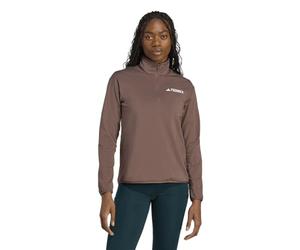 adidas Donna Terrex Multi Climawarm Half Zip Tech Fleece Jacket, Earth strata/Earth strata, XS