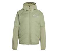 adidas Donna Terrex Multi CLIMAWARM Insulated Hybrid Hooded Jacket, tent green, L
