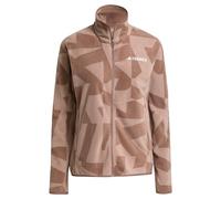adidas Donna Terrex Multi Printed Full Zip Fleece Jacket, Earth Strata/Trace Brown, L