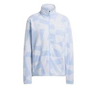 adidas Donna Terrex Multi Printed Full Zip Fleece Jacket, Glow Blue/Crystal Sky, M